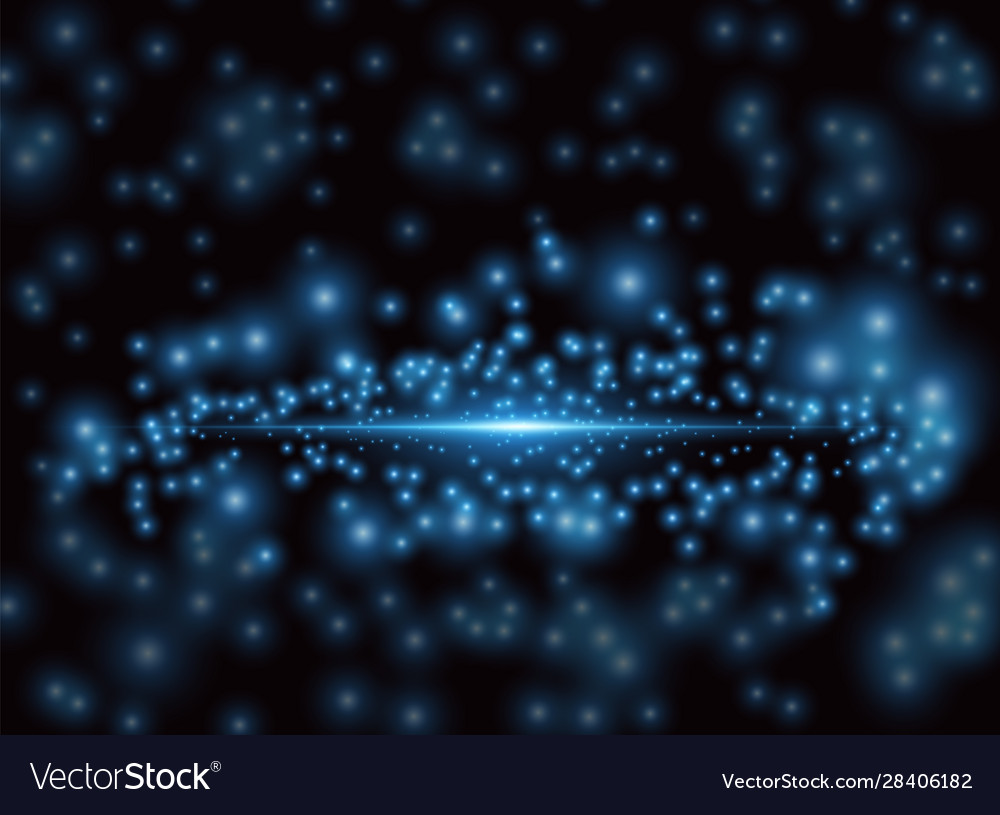 Blue abstract stardust cosmic explosion flash sky