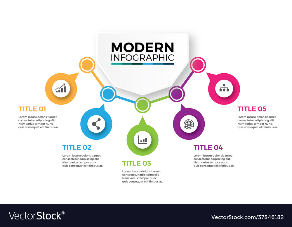 Business data visualization process chart Vector Image