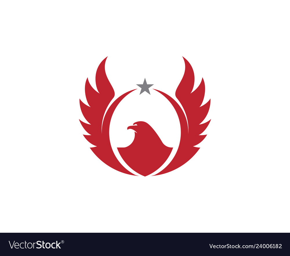 Falcon logo template Royalty Free Vector Image