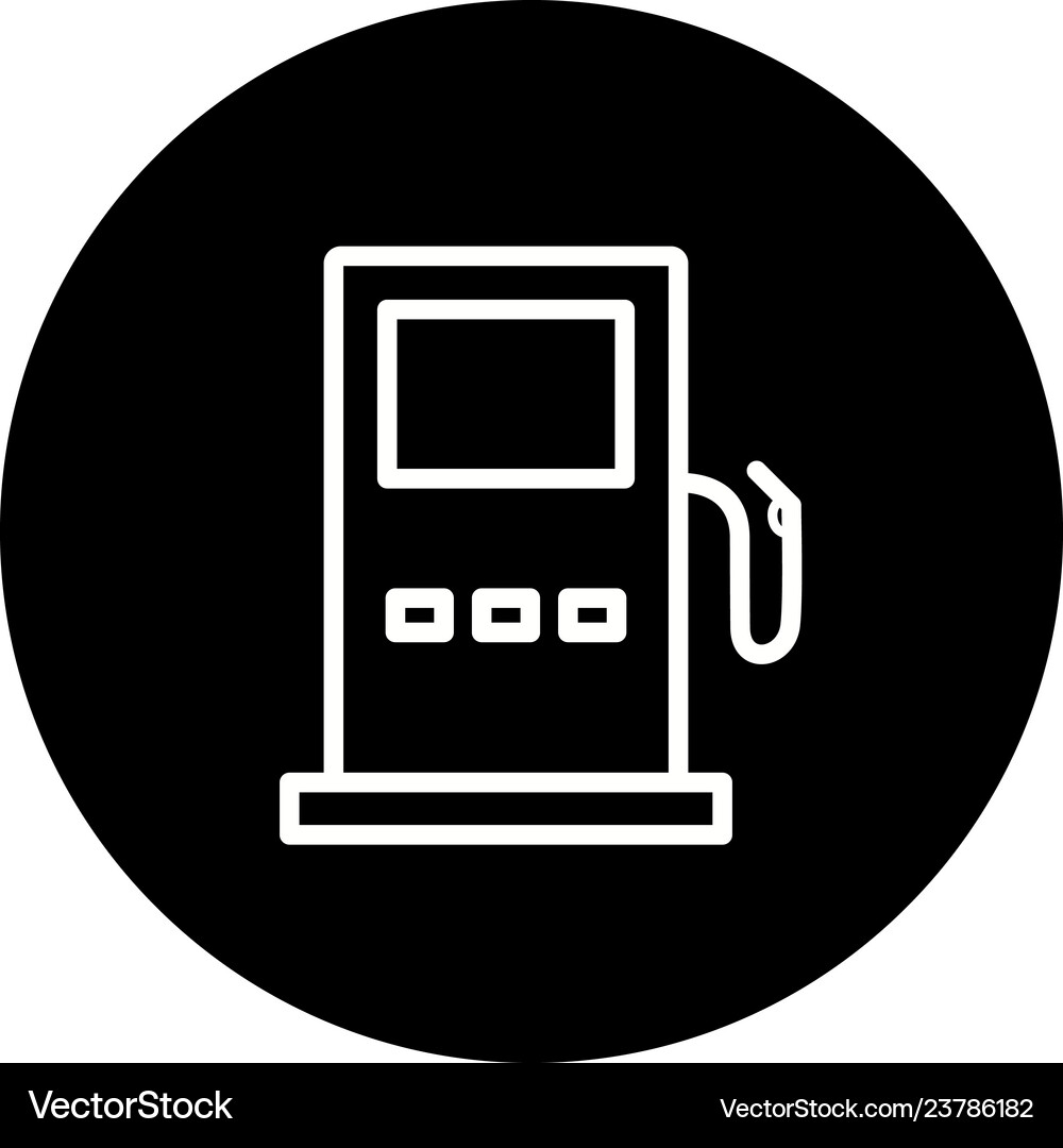 Filling station road sign icon Royalty Free Vector Image