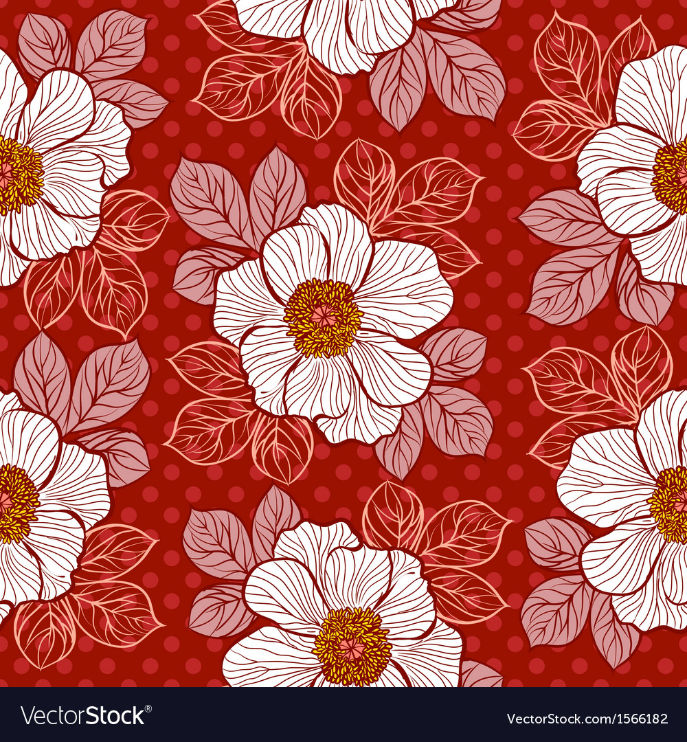 Floral Peony Seamless Pattern