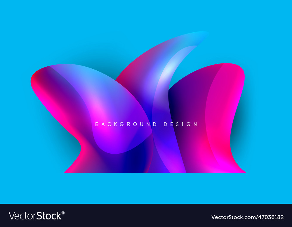Fluid color liquid 3d elements abstract background
