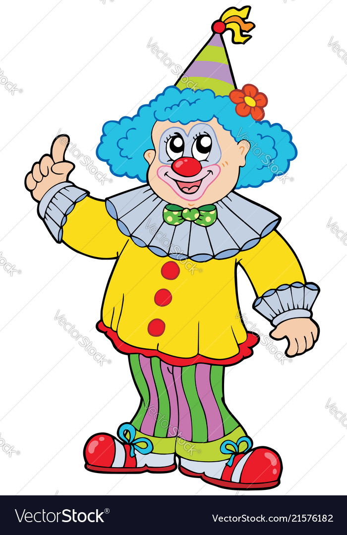 Funny smiling clown Royalty Free Vector Image - VectorStock