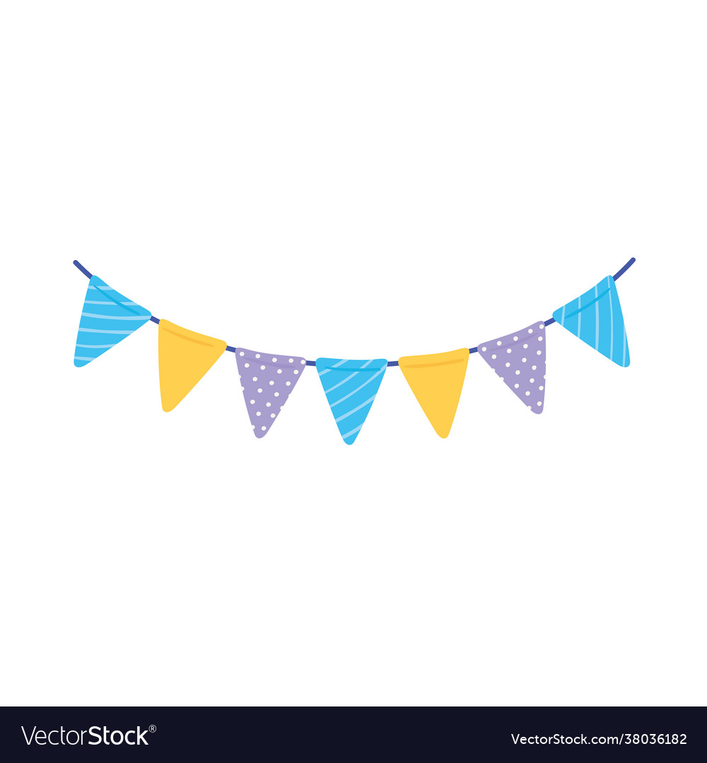 Garland Flags Decoration Royalty Free Vector Image