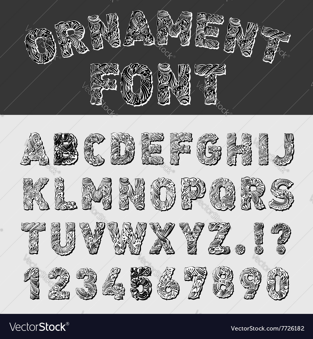 Hand Drawn Font Royalty Free Vector Image Vectorstock