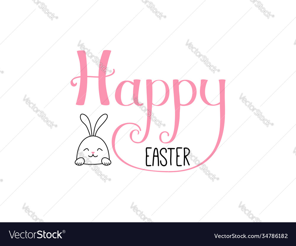 Happy easter lettering