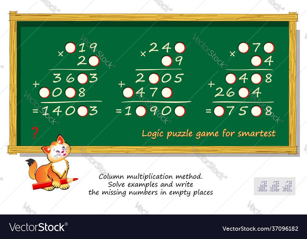 Mathematical logic puzzle game for smartest vector image Mathematical logic puzzle game for smartest