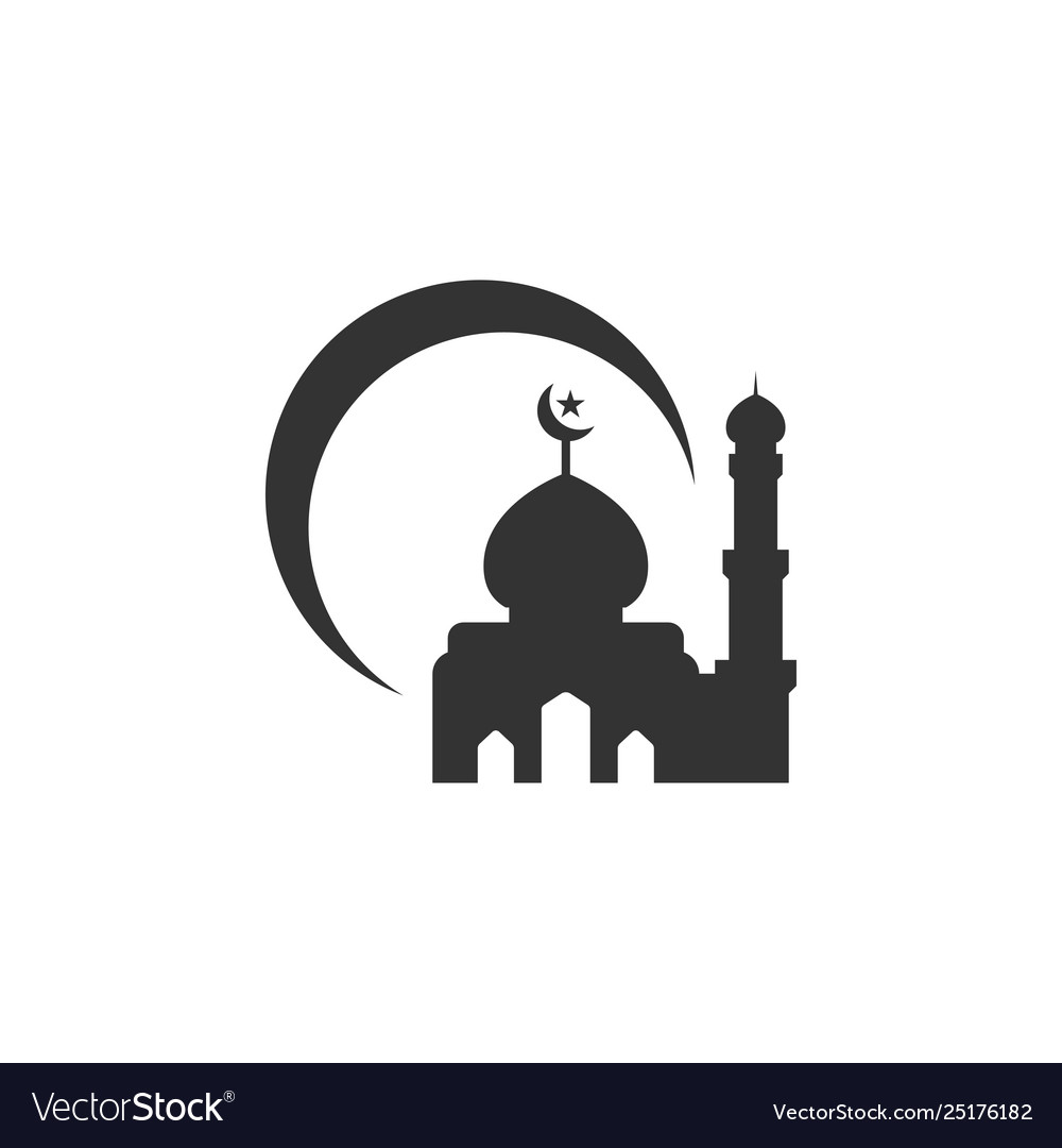 Mosque silhouette graphic design template Vector Image