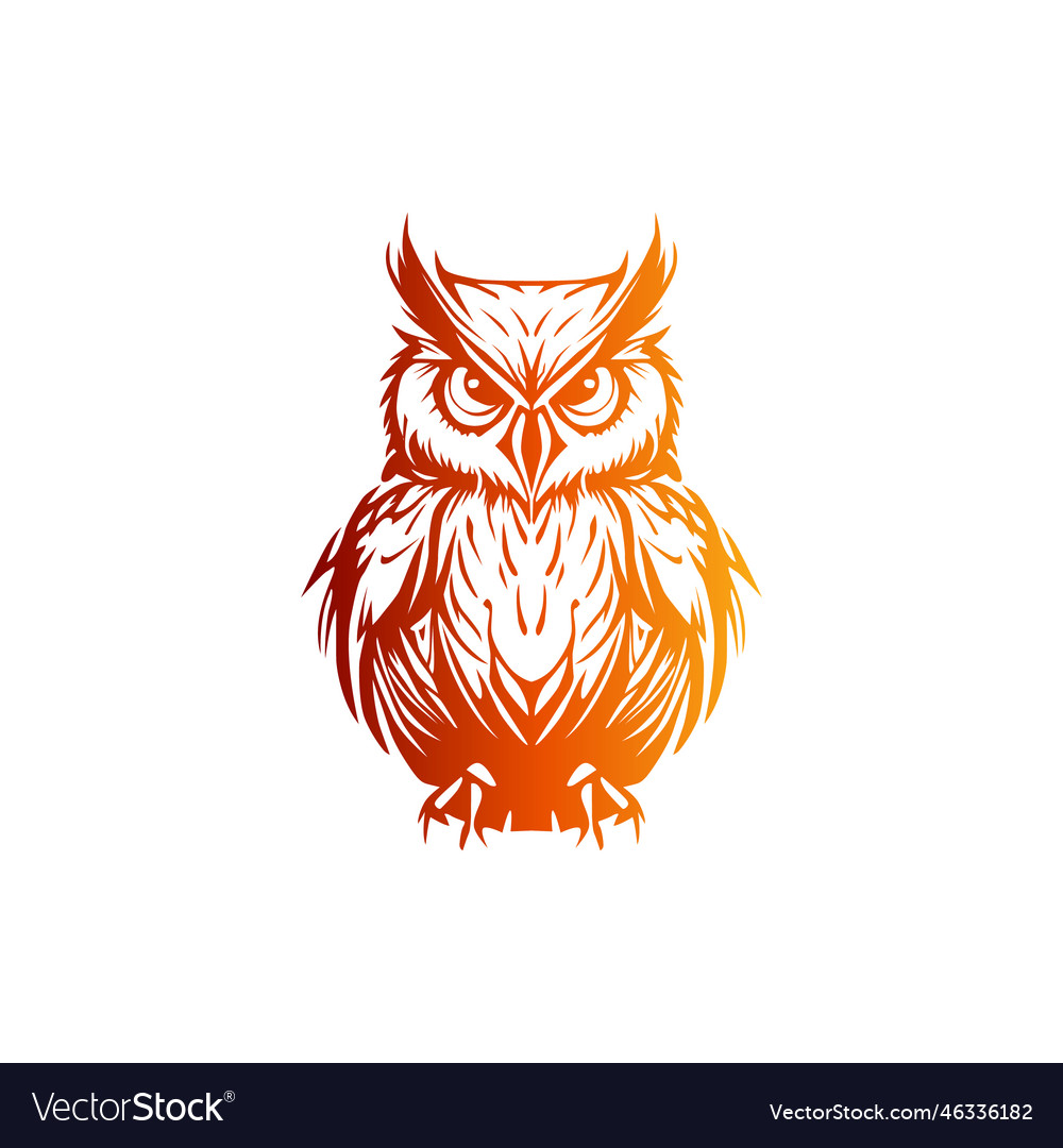Owl bird logo abstract template