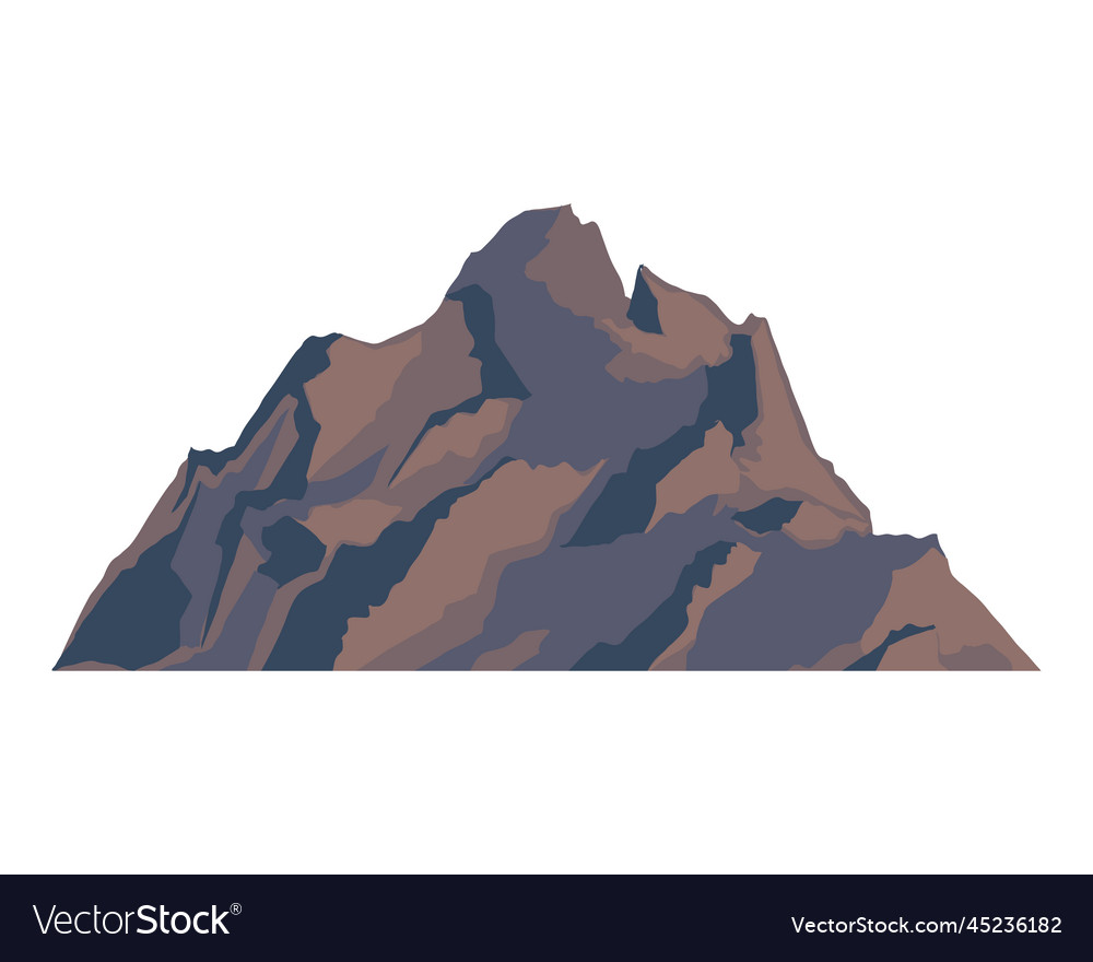 Rock mountain Royalty Free Vector Image - VectorStock