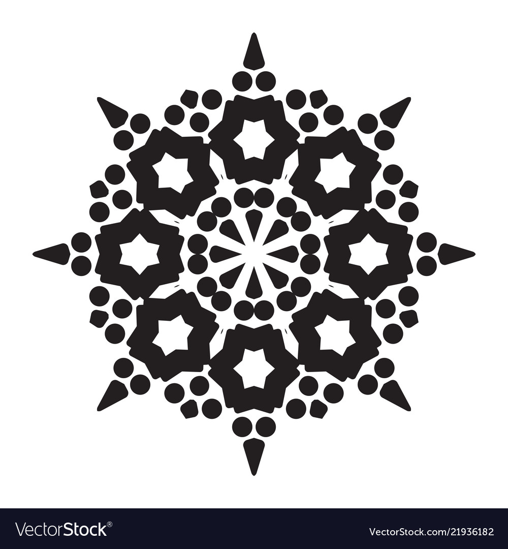 Simple snowflake icon isolated on white background vector image Simple snowflake icon isolated on white background