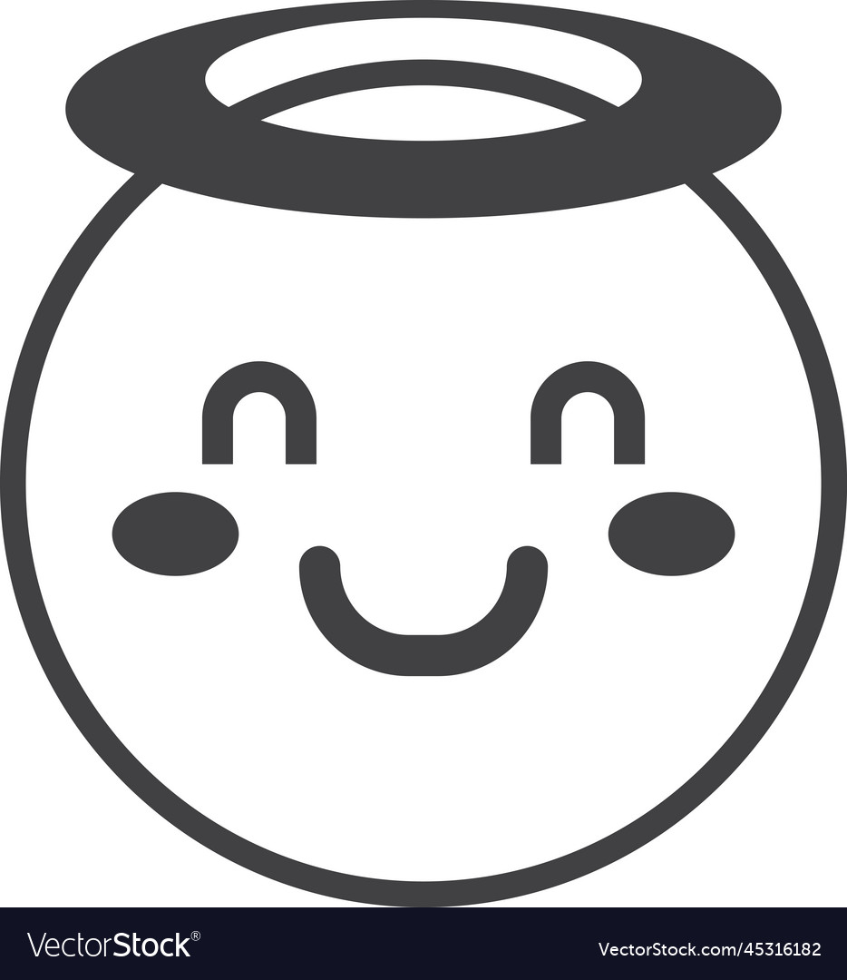Smiley face emoji im minimalen Stil vector image Smiley face emoji im minimalen Stil