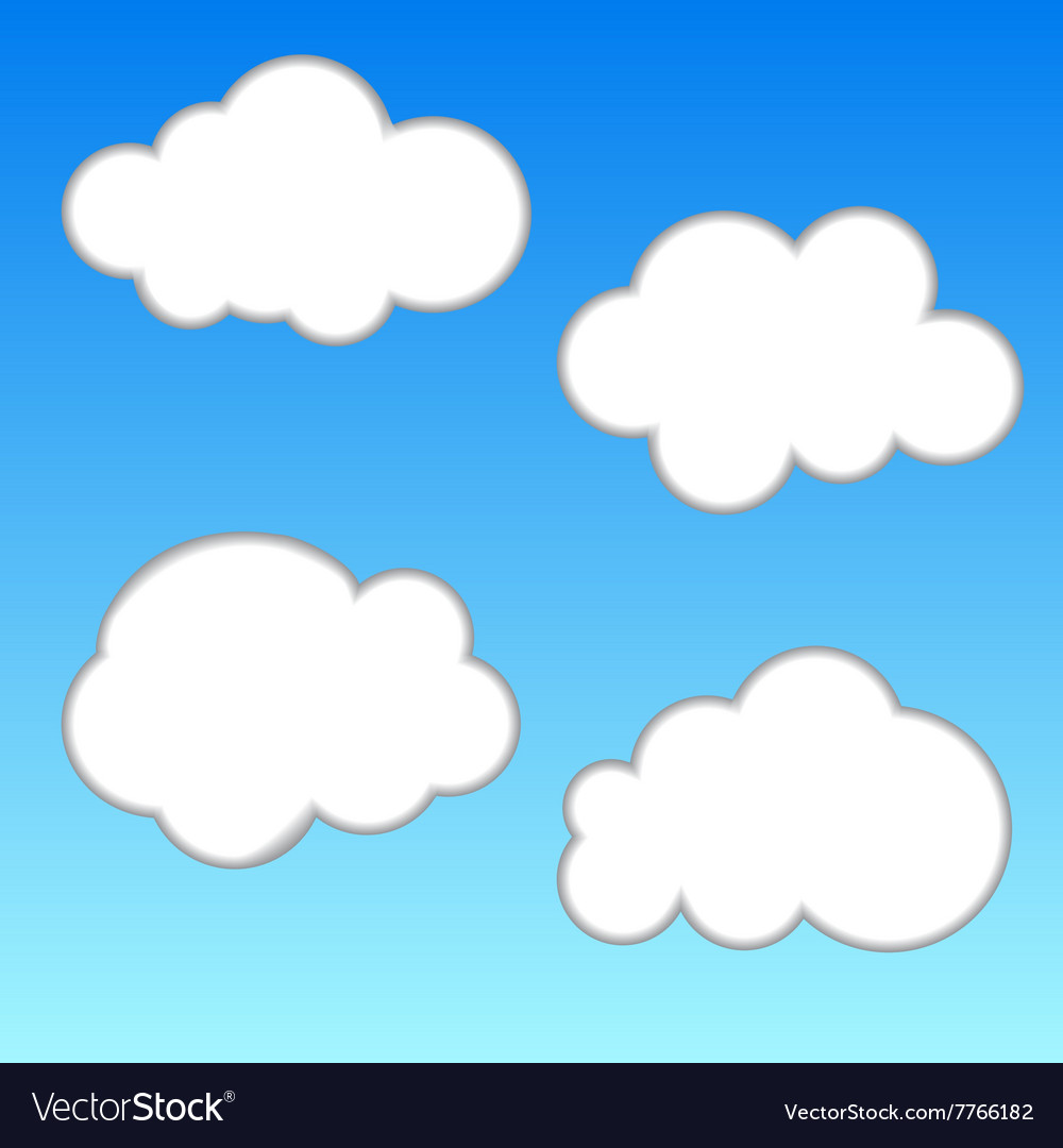 White cloud on blue sky Royalty Free Vector Image