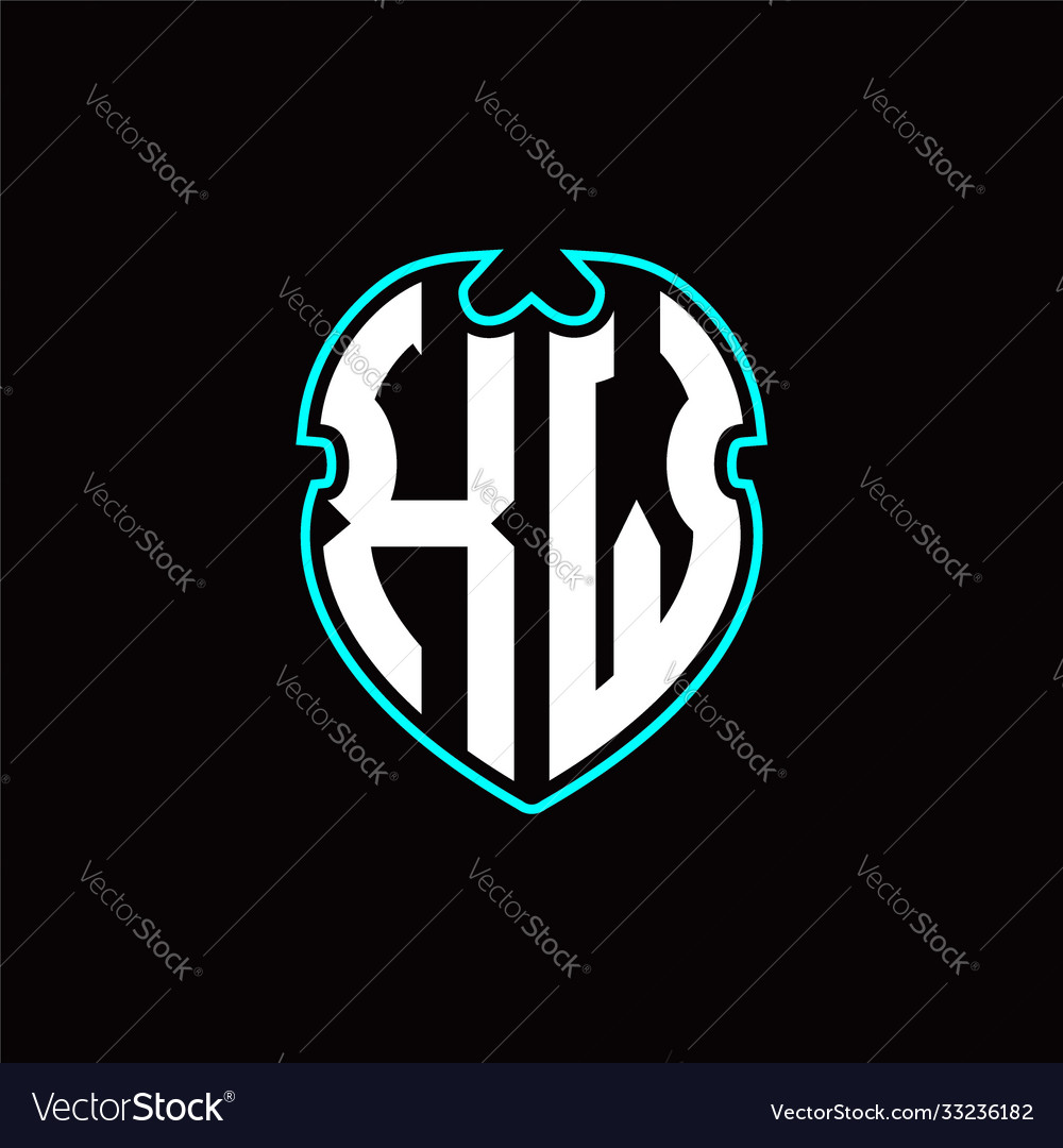 X w initial logo design with a shield shape vector image X w initial logo design with a shield shape