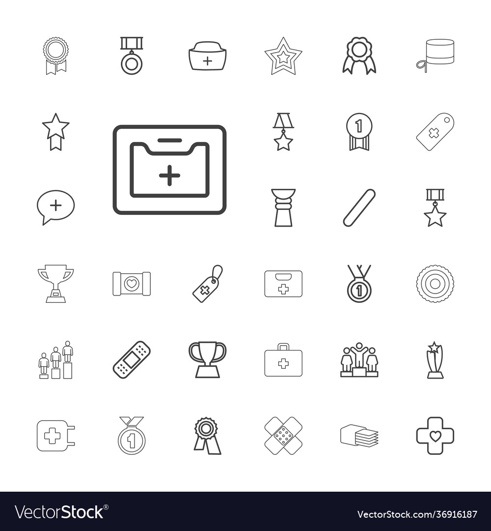 33 first icons Royalty Free Vector Image - VectorStock