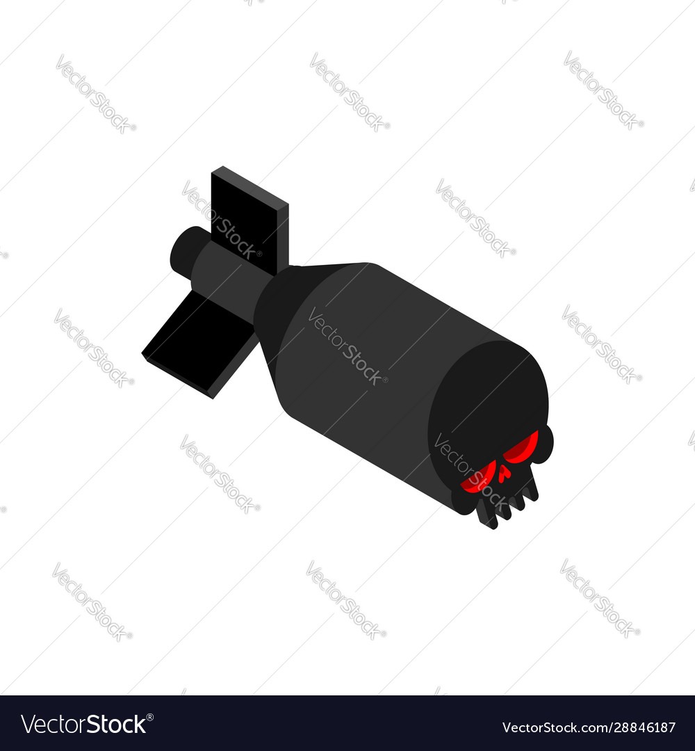 Bomb skull isolated torpedo bombshell