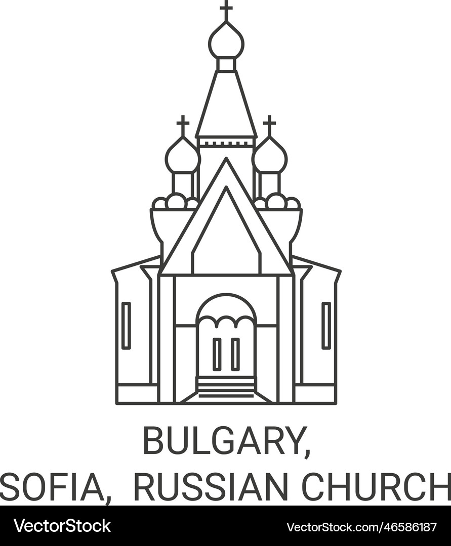 Bulgary sofia russian church travel landmark Vector Image