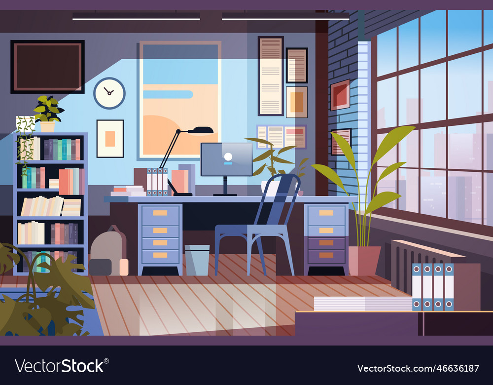 Creative empty no people apartment modern loft Vector Image