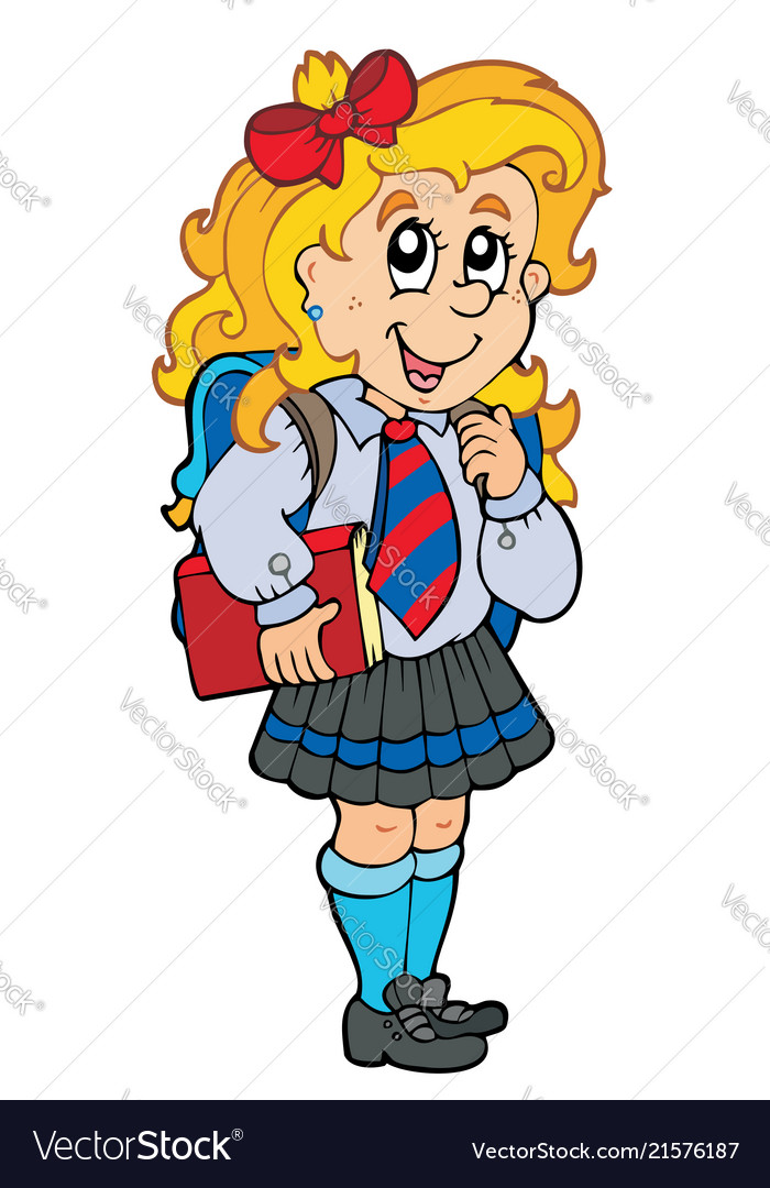 Girl in school uniform