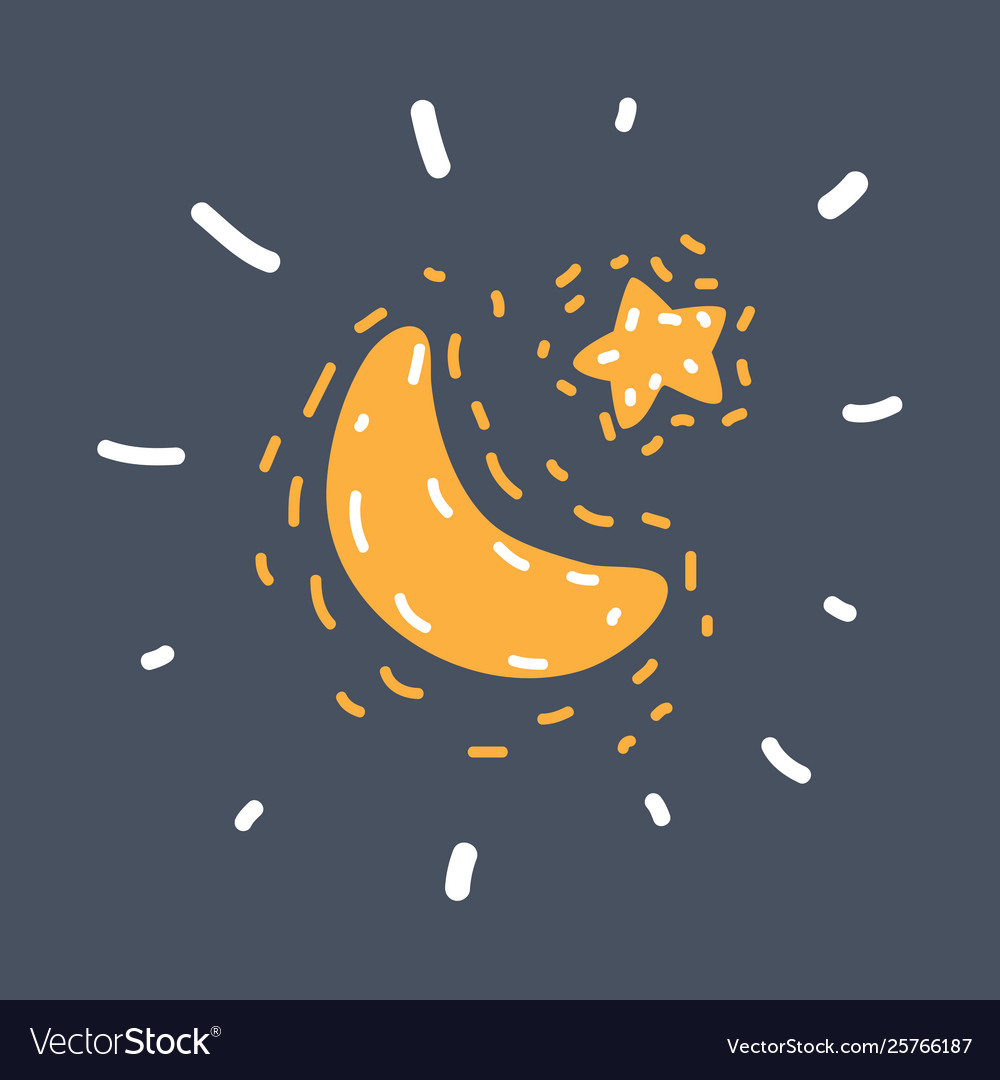 Moon and stars icon