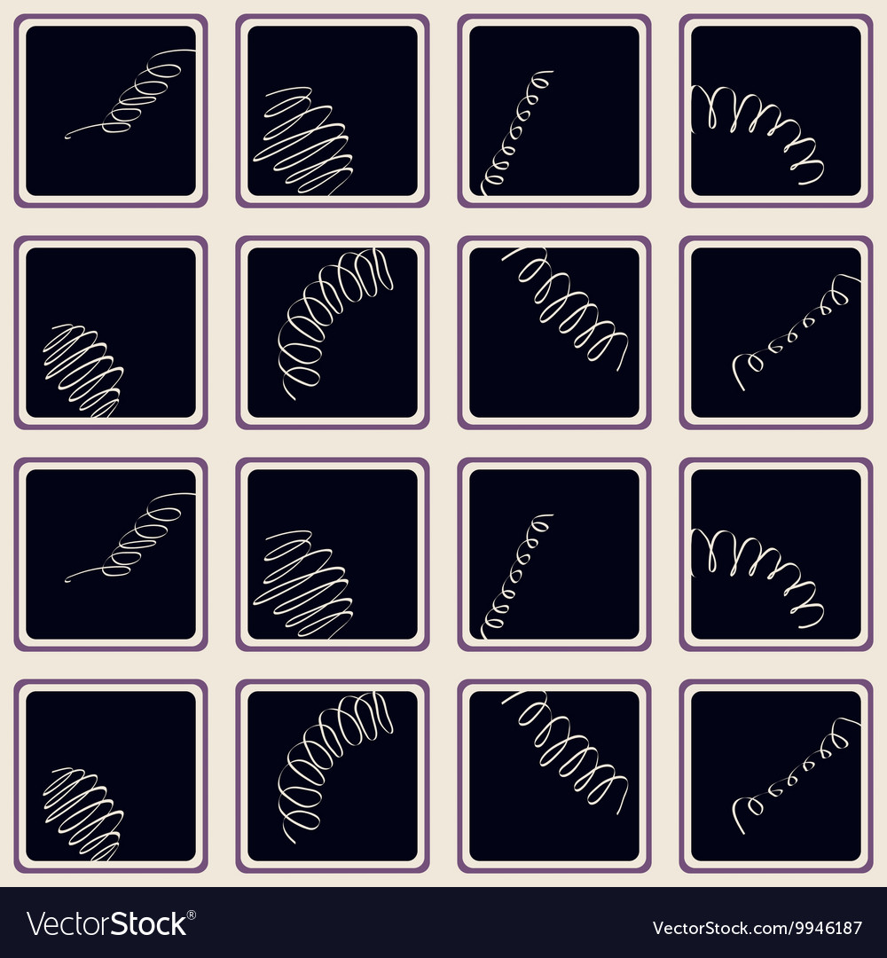 Seamless pattern with springs