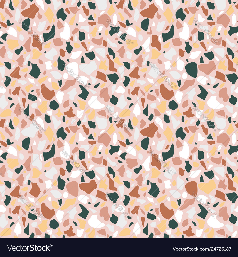 Terrazzo Seamless Pattern Royalty Free Vector Image