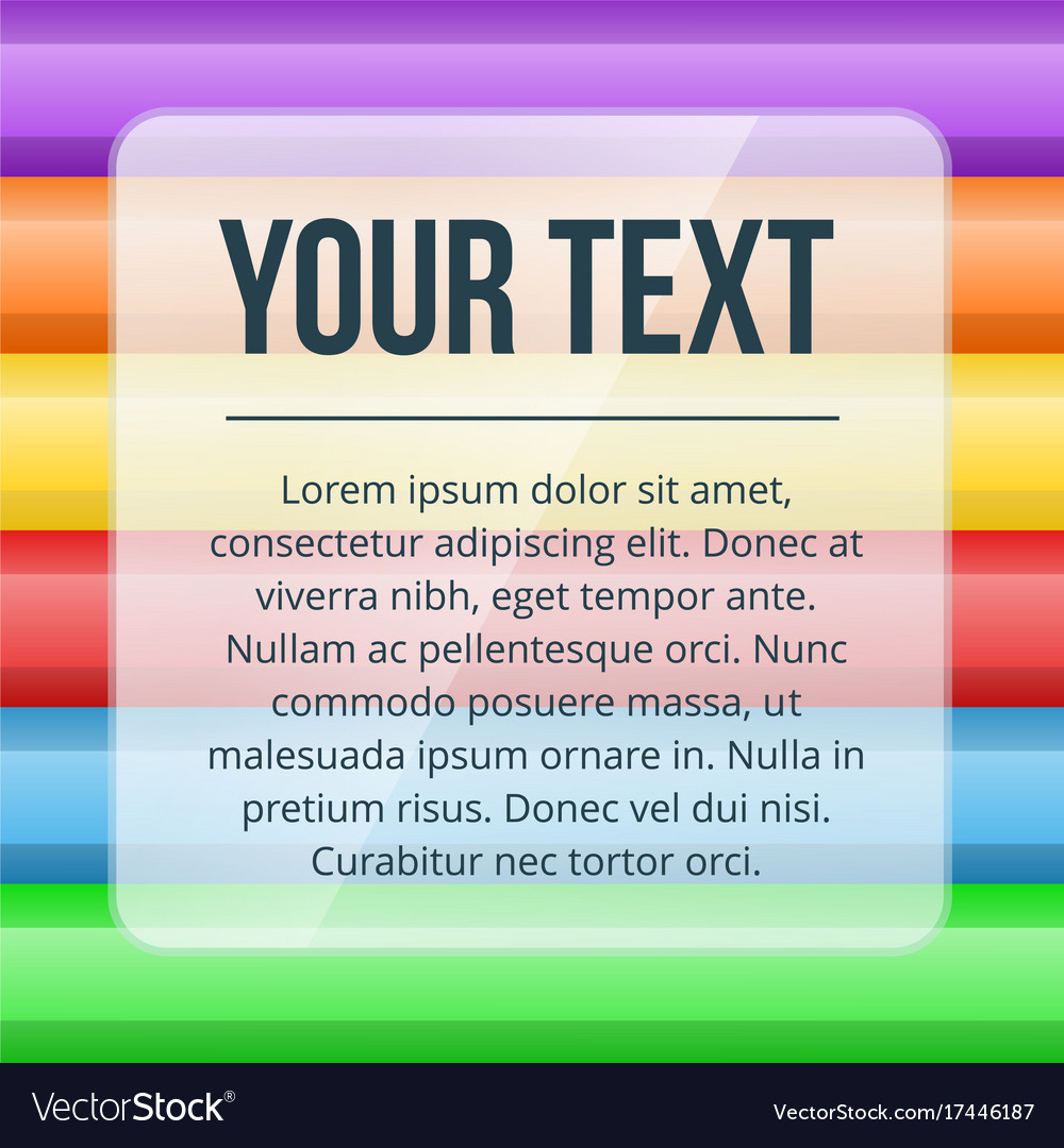 Text block over multicolored background template