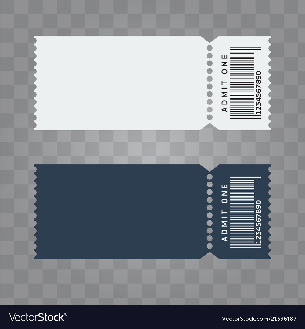 blank admission ticket