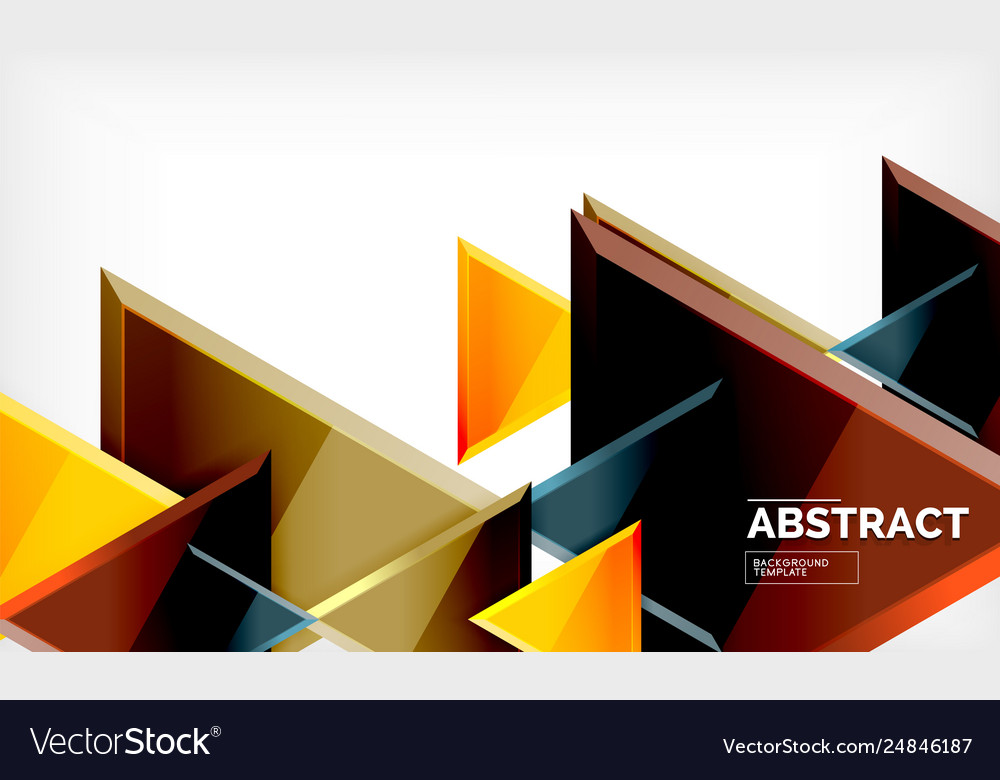 Triangular low poly background design vector image Triangular low poly background design