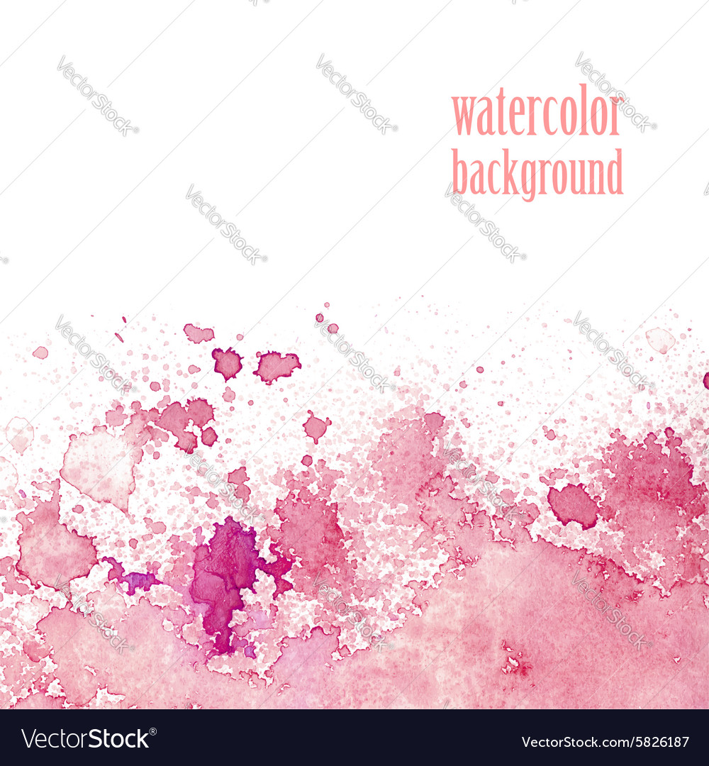 Watercolor background for layout pink splashes