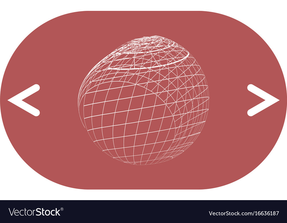Wire-frame design element sphere