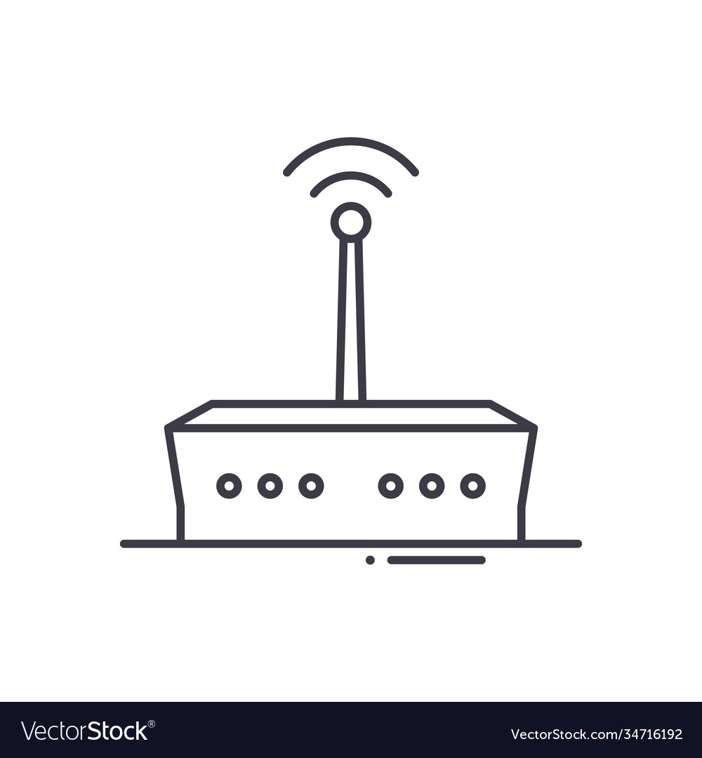5g wifi router icon linear isolated