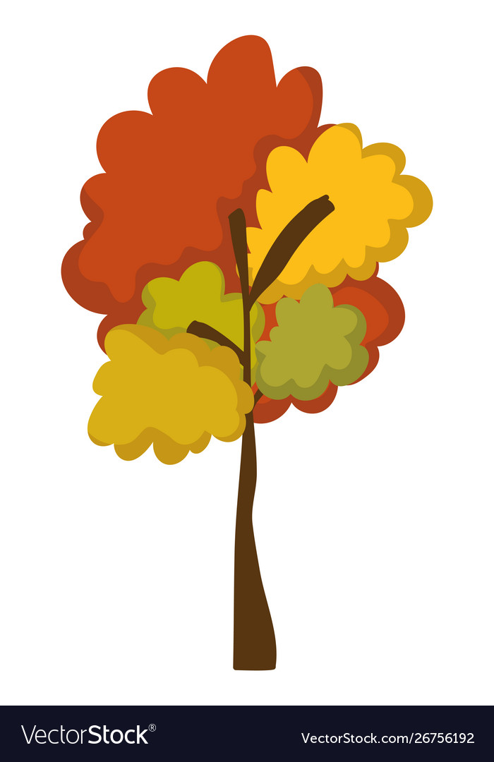 Abstract and autumn season tree design Royalty Free Vector