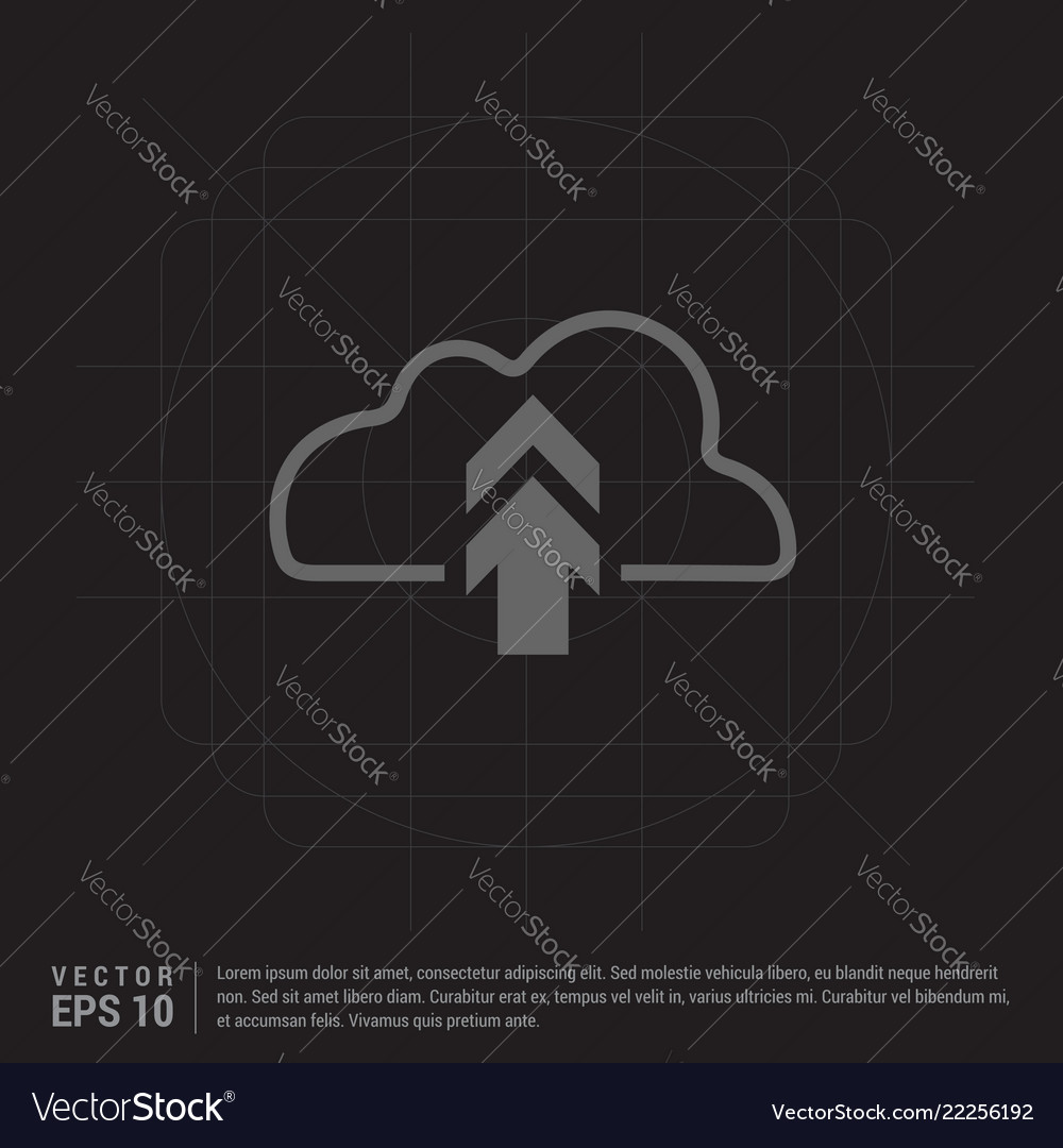 Cloud upload icon Vector Image Cloud upload icon