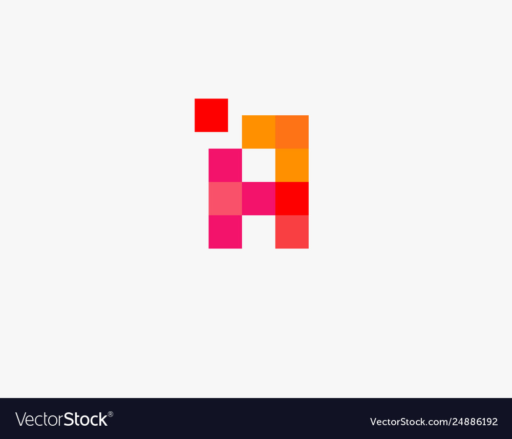 Creative geometric logo icon letter a mosaic