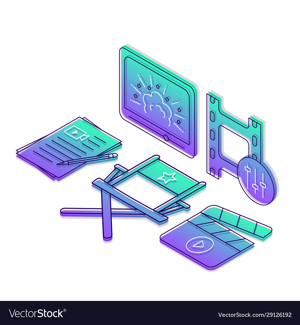 Film industry isometric