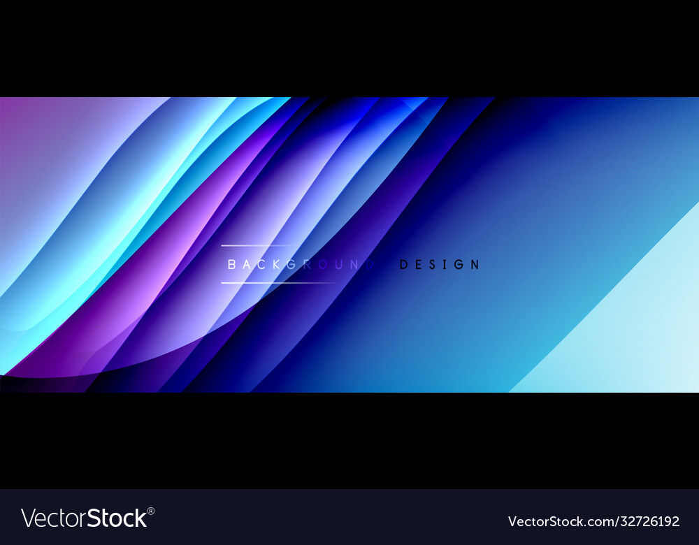 Fluid gradient waves with shadow lines and glowing