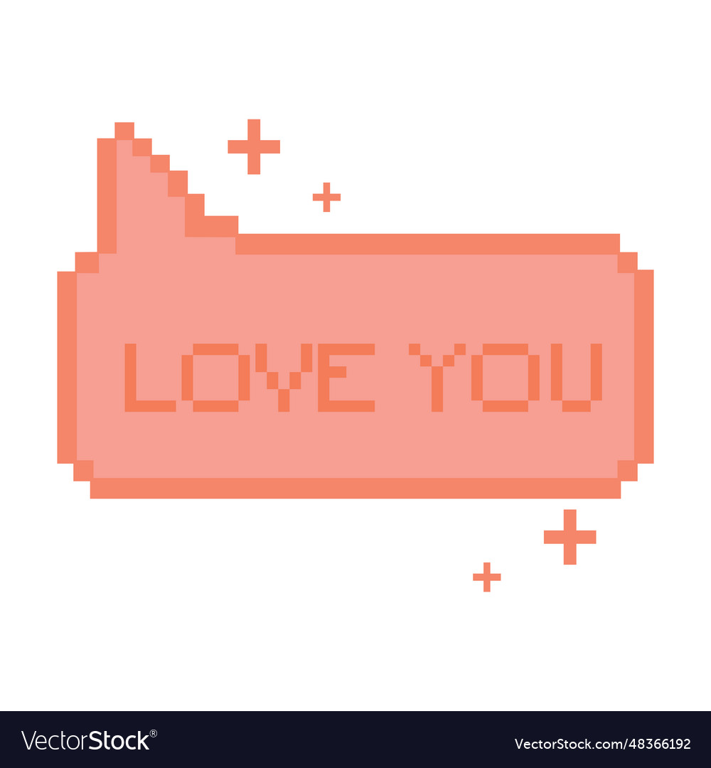 Isolated colored pixelated comic speech bubble