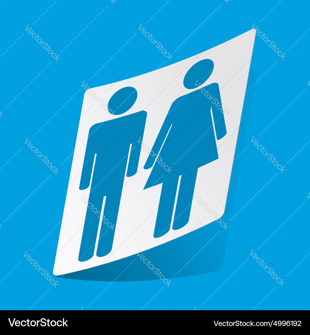 Man and woman sticker Royalty Free Vector Image