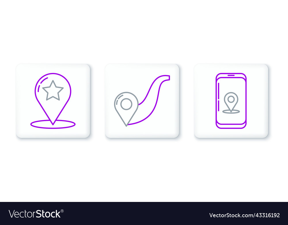 Set line infographic of city map navigation vector image Set line infographic of city map navigation