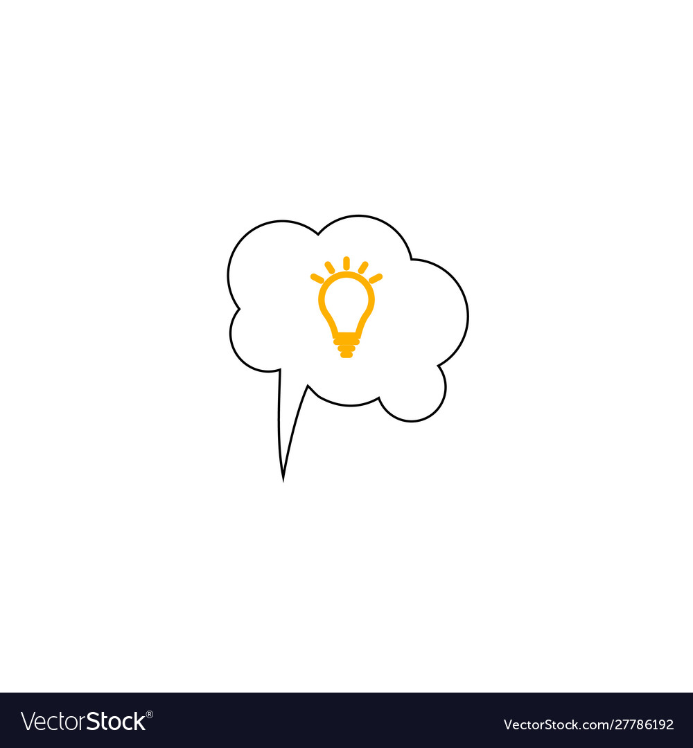 Talk bubble speech icon about idea vector image Talk bubble speech icon about idea