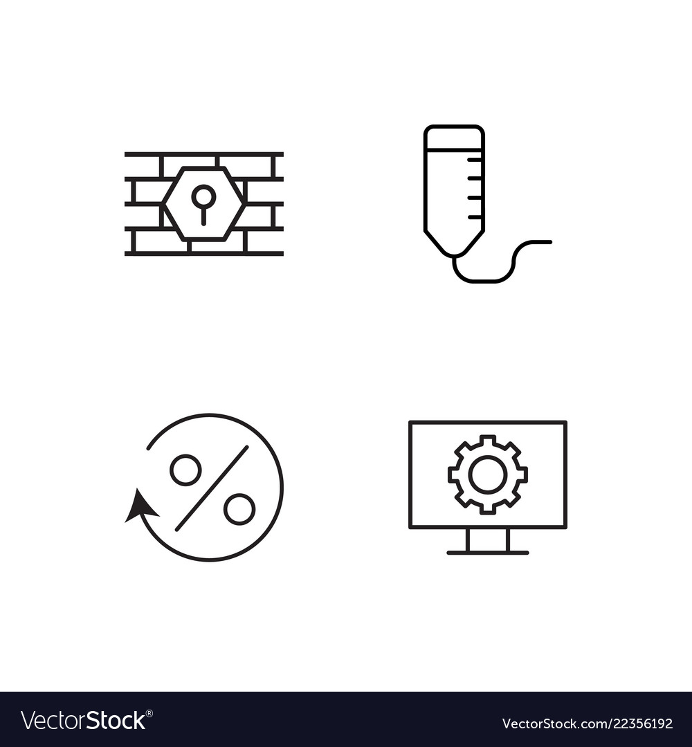 Web simple outlined icons set Vector Image Web simple outlined icons set