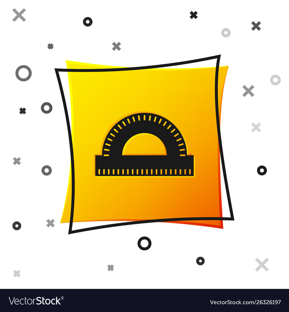 Black protractor grid for measuring degrees icon vector image Black protractor grid for measuring degrees icon