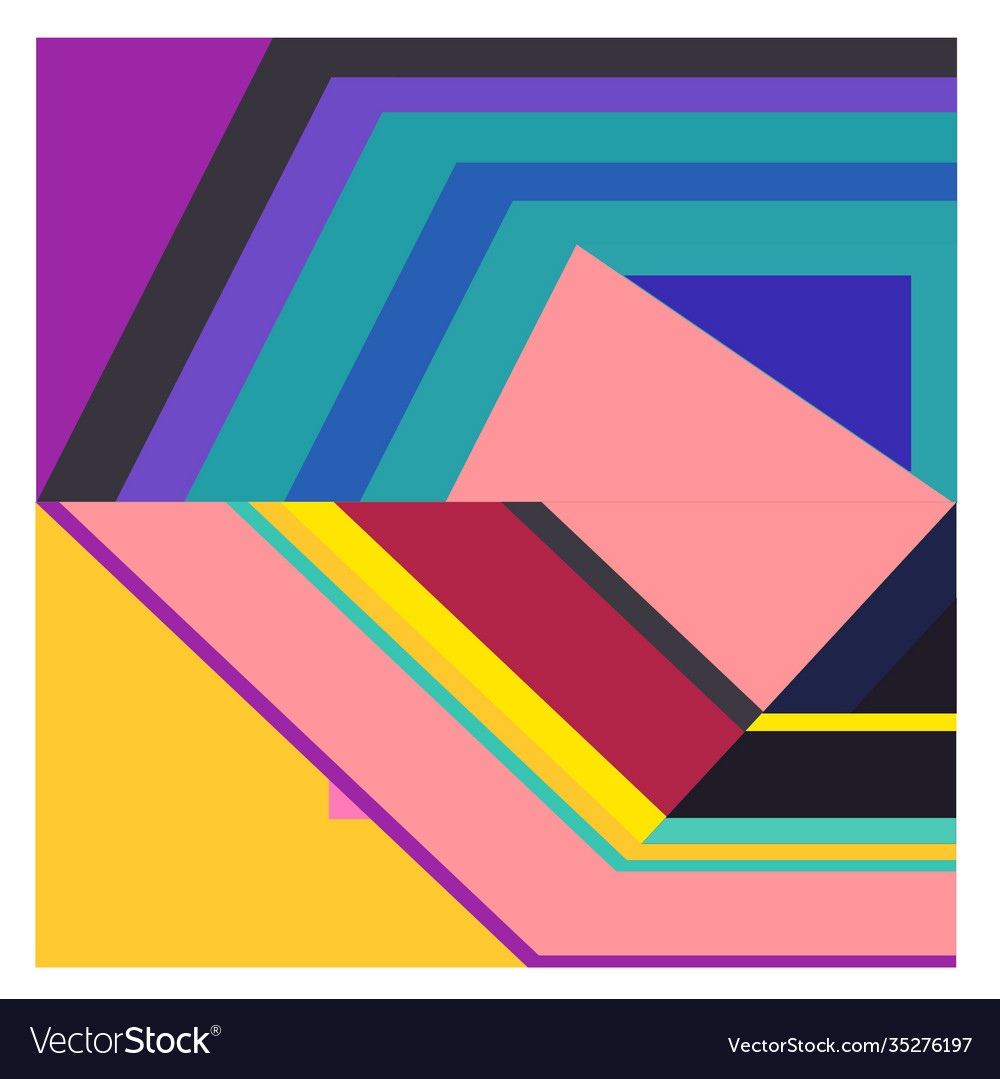 Colorful geometric and curve background pattern