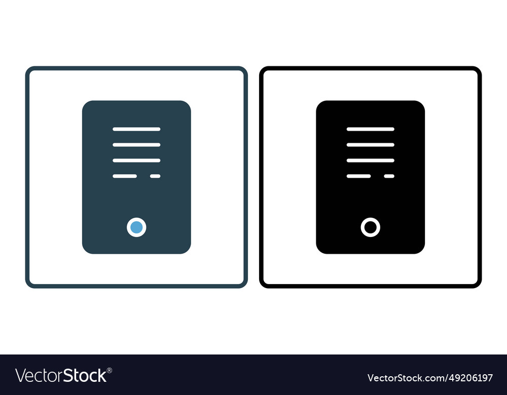 Computer tower icon related to device vector image Computer tower icon related to device