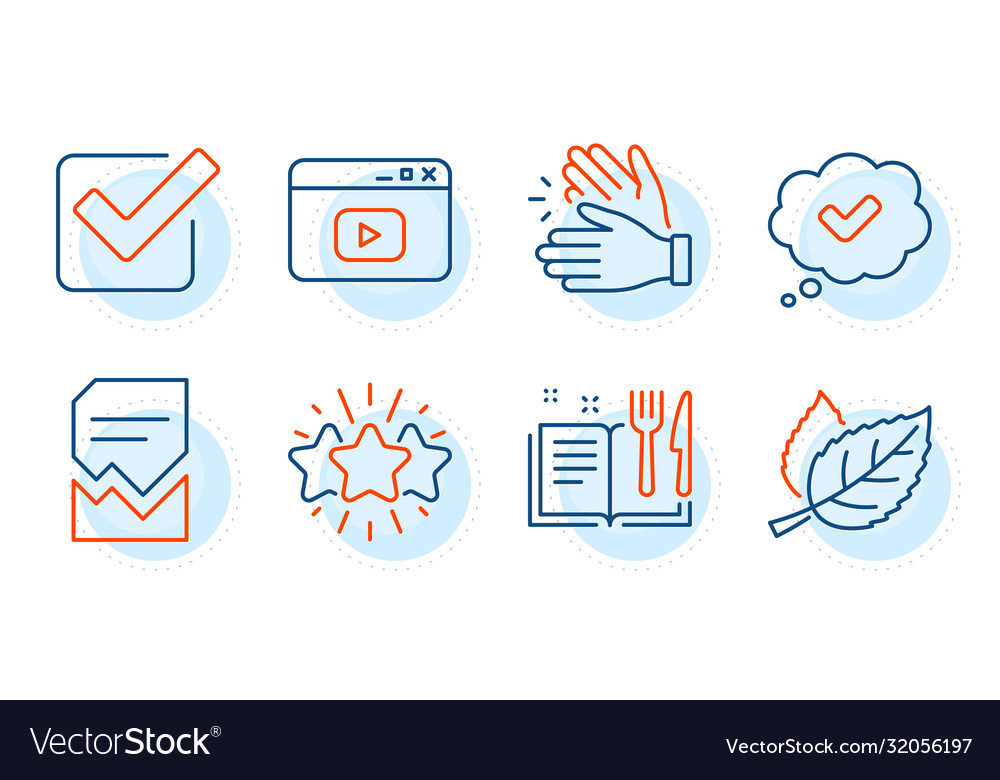 Corrupted file checkbox and star icons set vector image Corrupted file checkbox and star icons set
