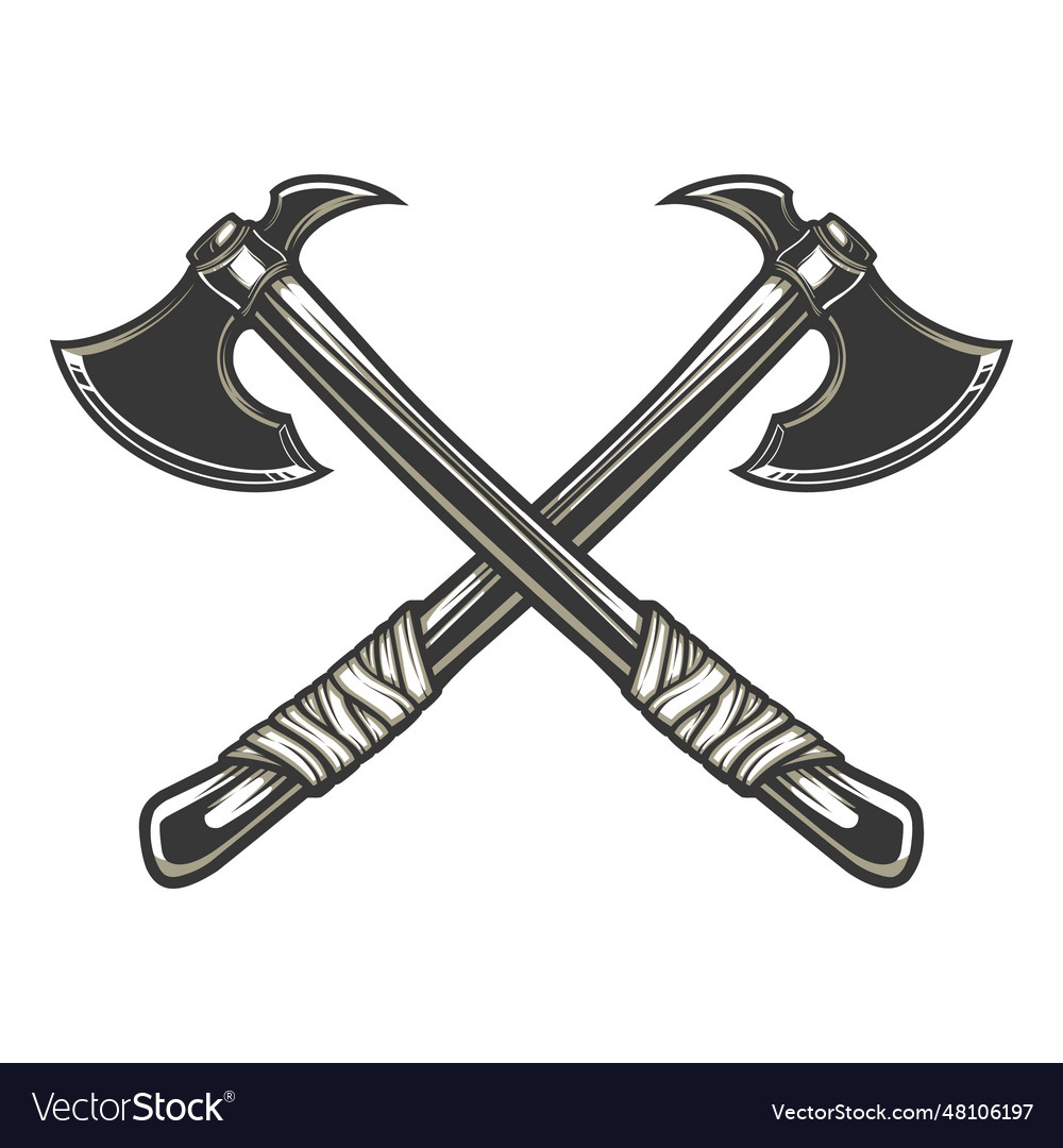 Crossbone axe Royalty Free Vector Image - VectorStock