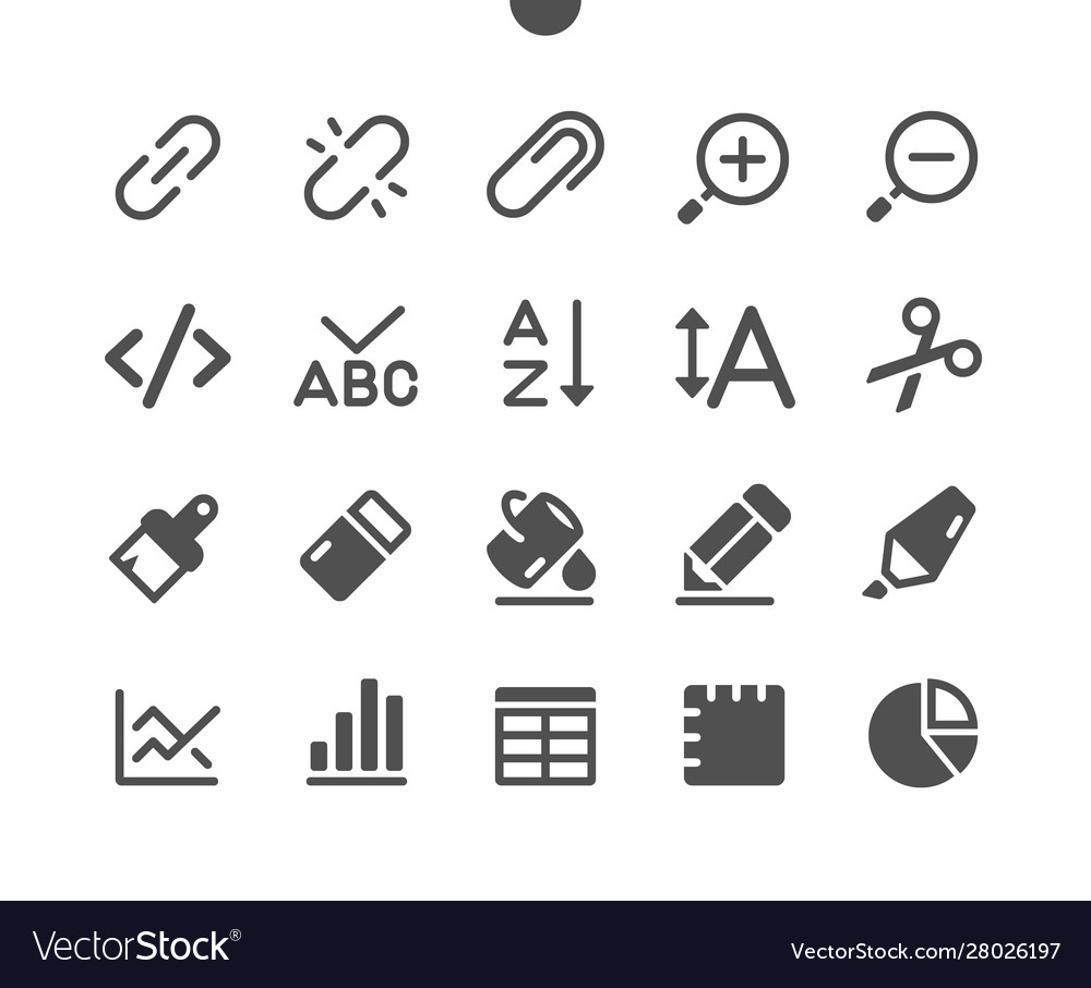 Edit text v4 ui pixel perfect well-crafted icons vector image Edit text v4 ui pixel perfect well-crafted icons