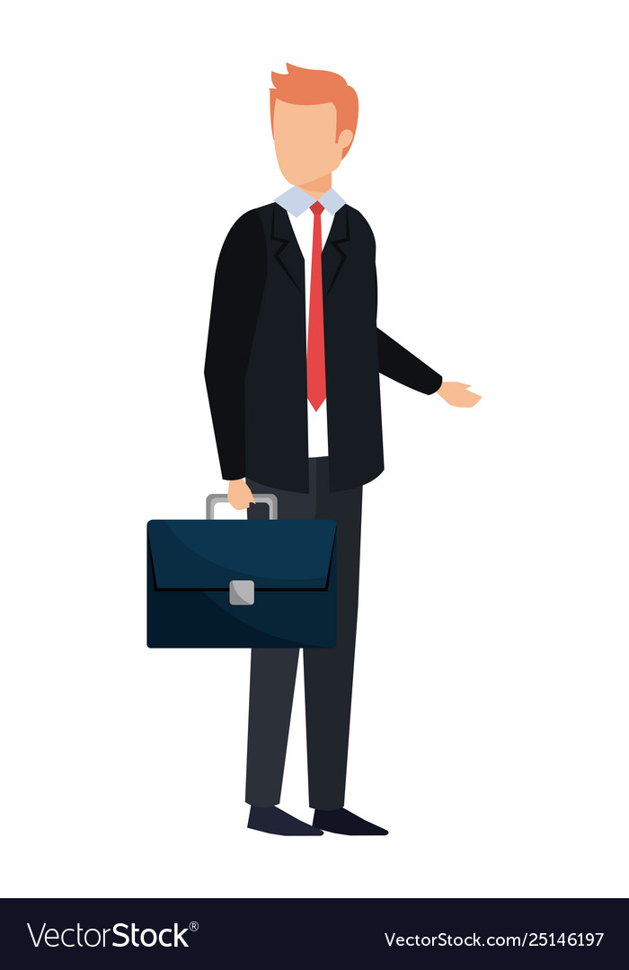 Elegant businessman with portfolio