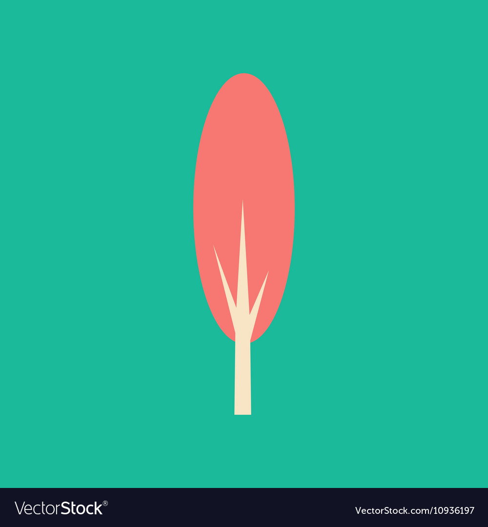Flat with shadow icon and mobile application tree